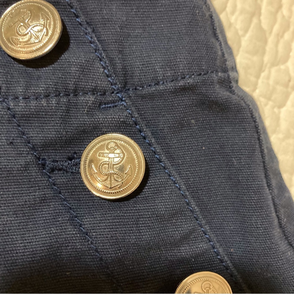 LOFT Navy Blue Nautical Mini Skirt‎ | Size 10 P | Sailing Outfit | Summer BBQ - Picture 6 of 9